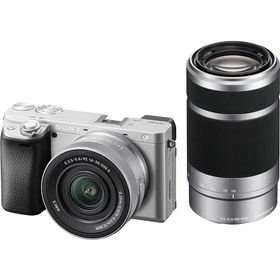 ソニー SONY ミラーレス一眼カメラ α6400 ダブルズームレンズキット シルバー ILCE-6400X-S