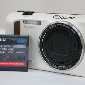 【返品保証】 カシオ Casio EXILIM EX-ZR400 12.5x ホワイト バッテリー付き コンパクトデジタルカメラ T671