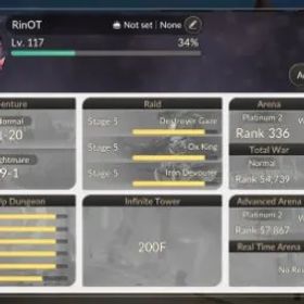 Seven Knights Re:BIRTH Global |4 EX7 (FaiTC3,MeliaTC3,JuriTC1,Gelindus)|44 TC6(Sunran,Rudy,Aris,Dellons,Etc.)|58.6K Ruby|2 LegCost|Netmarble|7KR098B