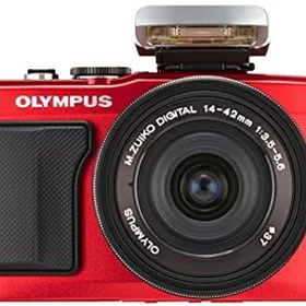 【中古】 OLYMPUS ミラーレス一眼 PEN E-PL6 14-42mm EZレンズキット レッド E-PL6 EZ LKIT RED