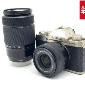 【中古】 【並品】 フジフイルム X-T100 ダブルズームレンズキット シャンパンゴールド 【ミラーレス一眼】 【6ヶ月保証】
