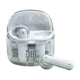 JBL TUNE FLEX GHOST ワイヤレスイヤホン bluetooth 2ウェイ装着 ノイズキャンセリング IPX4 ホワイト JBLTFLEXGWHT