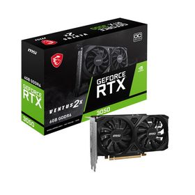 MSI GeForce RTX 3050 VENTUS 2X E 6G OC ブラック [グラフィックボード]