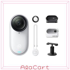 Insta360 GO 3S - 4K小型ウェアラブルVlogビデオカメラ、ハンズフリーPOV、どこでもマウント、手ブレ補正、バッテリー寿命140分、10m防水