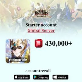 Seven Knights Re:BIRTH Legendary Heroes | 12 Random Legendary | 7 Unused Knight Select Tickets | 140,000+ Rubies | 800 Hero Summon Tickets | 40 Select Summon Tickets