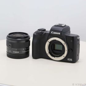(中古)Canon EOS Kiss M EF-M15-45 IS STM レンズキット ブラック(305-ud)