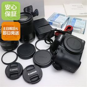 新品同様 EOS Kiss M ダブルズームキット ブラック 安心保証 即日発送 ミラーレス一眼 Canon 土日祝発送OK