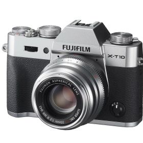 【中古】FUJIFILM ミラーレス一眼 X-T10 レンズキット シルバー X-T10LK35F2-S