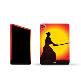 MightySkins Apple iPad Pro 11" M2 4th Gen (2022) 用フルラップキット「Sunset Samurai」保護デカールラップ 着脱簡単