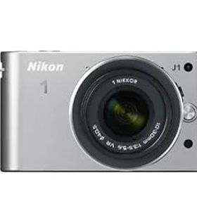 【中古】【39shop】Nikon★ミラーレス一眼カメラ Nikon 1 ニコンワン J1 ジェイワン 標準ズームレンズキット シルバーN1 J1HLK SL(非常に良い)