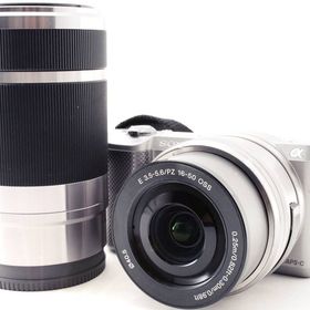 ソニー ミラーレス SONY α5000 ダブルズームレンズキット シルバー ILCE-5000Y 中古 Wi-Fi搭載 新品SDカード付き 届いてすぐに使える