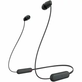 【中古】ソニー(SONY) ワイヤレスイヤホン WI-C100:Bluetooth対応/25時間スタミナ/IPX4防滴/DSEE搭載 ブラック WI-C100 BZ 小