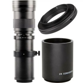 【中古】Ultimaxx 420-800mm (840-1600) f/8.3-16 HD望遠ズームレンズ Nikon D3300、D3400、D3500、D5000、D5200、D5300、D5600、D7200、D7200、D7500、D