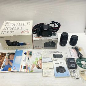 【中古品】Canon キヤノン EOS Kiss X5 ダブルズームキット 一眼レフカメラ 動作確認済み ○YR-20533○