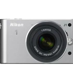 【中古】Nikon ミラーレス一眼カメラ Nikon 1 (ニコンワン) J1 (ジェイワン) 標準ズームレンズキット シルバーN1 J1HLK SL