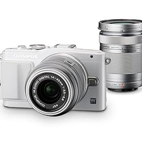 【中古】OLYMPUS ミラーレス一眼 PEN Lite E-PL6 ダブルズームキット ホワイト E-PL6 DZKIT WHT