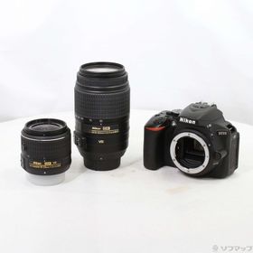 (中古)Nikon NIKON D5500 ダブルズームキット ブラック(198-ud)