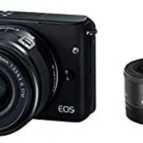 【中古】「非常に良い」Canon ミラーレス一眼カメラ EOS M10 ダブルレンズキット(ブラック) EF-M15-45mm F3.5-6.3 IS STM EF-M22mm F2 STM 付属 EOSM10BK-WLK