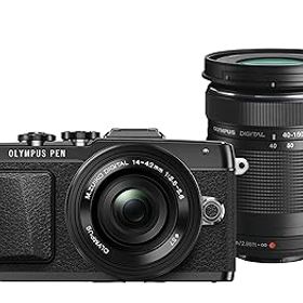 【中古】［非常に良い］OLYMPUS PEN E-PL7 EZダブルズームキット ブラック ミラーレス一眼 E-PL7 EZ DZKIT BLK