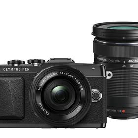 【中古】OLYMPUS ミラーレス一眼 PEN E-PL7 EZダブルズームキット ブラック E-PL7 EZ DZKIT BLK