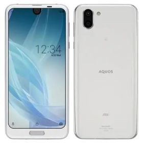 SHARP au 【SIMロック解除済み】 AQUOS R2 SHV42 プラチナホワイト