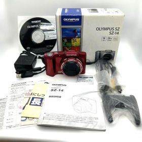 美品 OLYMPUS オリンパス SZ-14 レッド 光学24倍ズーム 動作確認
