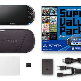 【中古・箱説なし・付属品なし・傷なし】PlayStation Vita Super Value Pack Wi－Fiモデル PCHJ－10018 レッド／ブラック (付属品の付属は無し)PSVita ゲーム機本体