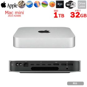 【中古パソコン】Apple Mac mini MNH73J/A A2686 M2 2023 小型デスク 選べるOS [Apple M2 Pro 12コアCPU 19コアGPU メモリ32GB SSD1TB 無線 BT シルバー ]：美品