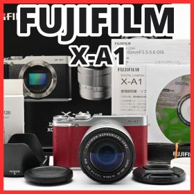 J22[8806]13 フジフイルム FUJIFILM X-A1 ボディ 16-50mm レンズキット 富士フイルム レッド
