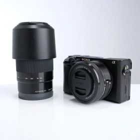 【中古】 (ソニー) SONY α6400 ブラック ダブルズームレンズキット ［ILCE-6400Y］【中古カメラ デジタル一眼】 ランク：B