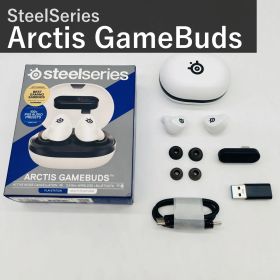 SteelSeries スティールシリーズ Arctis GameBuds アークティス ゲームバッズ 61682 ホワイト ゲーミングワイヤレスイヤホン 完全ワイヤレス 2.4GHz Bluetooth 5.3 ノイズキャンセリング IP55 防塵防水