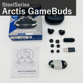 SteelSeries スティールシリーズ Arctis GameBuds アークティス ゲームバッズ 61680 ブラック ゲーミング 完全ワイヤレスイヤホン 2.4GHz Bluetooth5.3 ANC ノイズキャンセリング IP55 防塵防水