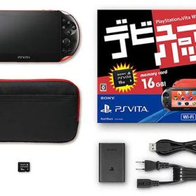 【中古・箱説なし・付属品なし・傷なし】PlayStation Vita デビューパック Wi－Fiモデル レッド／ブラック (付属品の付属は無し)PSVita ゲーム機本体