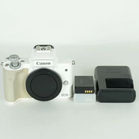 [並品 | バッテリー2個付] Canon EOS Kiss M [ボディ ホワイト] | Canon EF-Mマウント