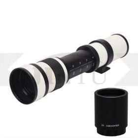 JINTU 420-800mm f8.3 HDマニュアル望遠レンズ+ 2倍望遠レンズ1600mm D600 D610 D700 D750 D800 D800e D850 D3400 D5000 D5100 D5200 D5300 D5500 D5600