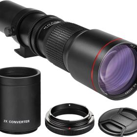 【中古】高電力500 mm / 1000 mm F / 8手動望遠レンズforSonyアルファ・Eマウントa7r、a7s、a7、a6000 , a5100 , a5000、a3000、NEX - 7、NEX - 6、NEX -